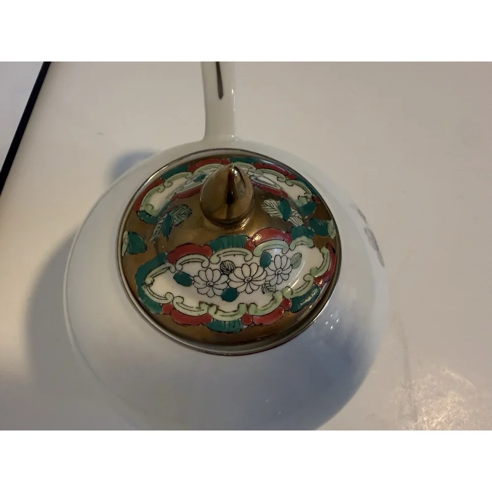 Vintage Queen's‎ Royal Fine China Japan Teapot Gold Floral Mid Century Porcelain
